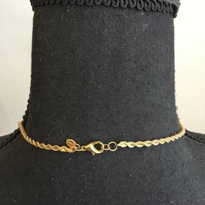 Beautiful vintage KJL pendant on beautiful vintage Monet chain necklace