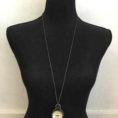 Very cool, bronze, toned, watch, pendant, necklace, working