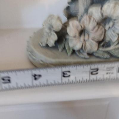 Pair of Composite Hummingbird and Floral Design Bookends