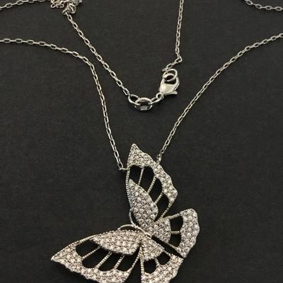 Beautiful, 925 sterling silver butterfly necklace