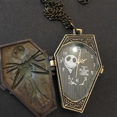 Nightmare before Christmas bronze tone, Coffin pocket watch