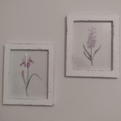 Pair of Botanical Prints- Framed Under Glass- Approx 10" x 12"