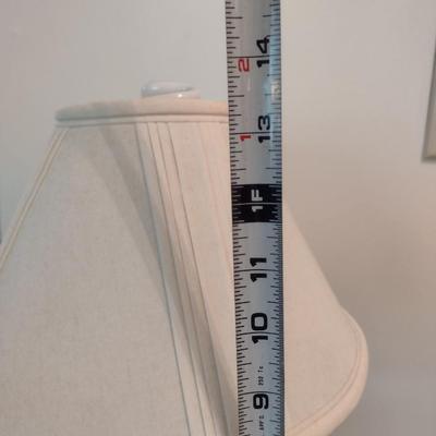 Ceramic Ginger Jar Shaped Small Accent Lamp with Shade- Approx 13 1/2" Tall