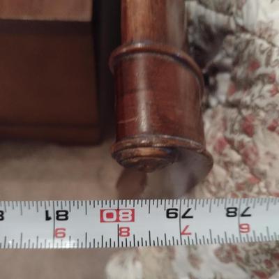 Vintage Wooden Full Size Sleigh Bed with Mattress- Approx 56" x 80" (Bedding Not Included)