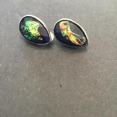 Vintage silver tone clip on fashion earrings