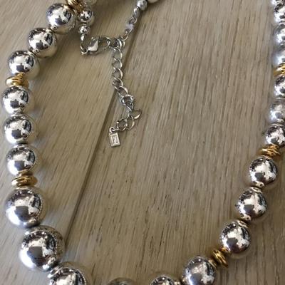 Vintage, chunky mercury, bead necklace