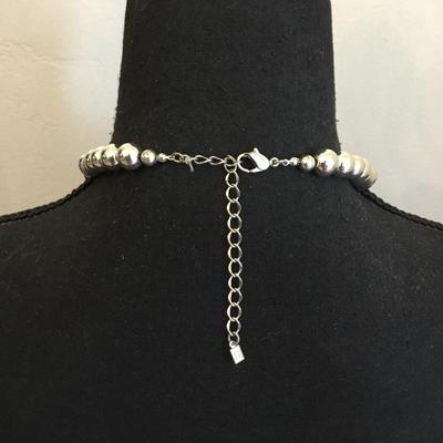 Vintage, chunky mercury, bead necklace