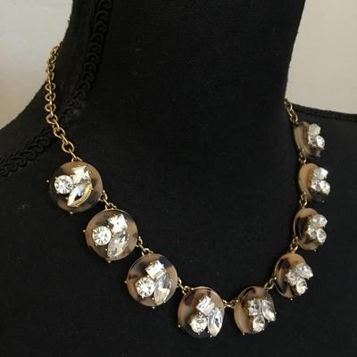 Beautiful, vintage, J crew, statement, necklace, gold toned