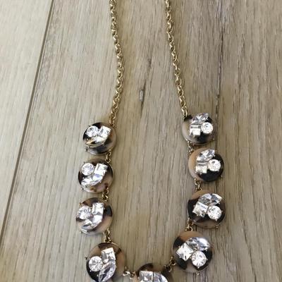 Beautiful, vintage, J crew, statement, necklace, gold toned