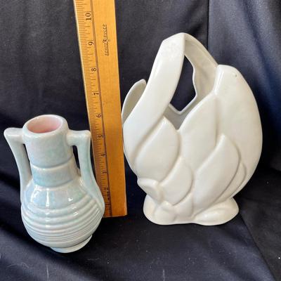 Sale Photo Thumbnail #346: The basket is WCP.  The vase is Gonder.  Both in good shape.