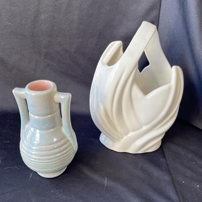 Sale Photo Thumbnail #345: The basket is WCP.  The vase is Gonder.  Both in good shape.