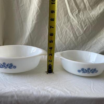 Sale Photo Thumbnail #215: Blue Cornflower Anchor Hocking Fire King dishes (Set of 2)