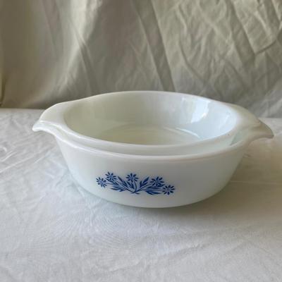 Sale Photo Thumbnail #213: Blue Cornflower Anchor Hocking Fire King dishes (Set of 2)