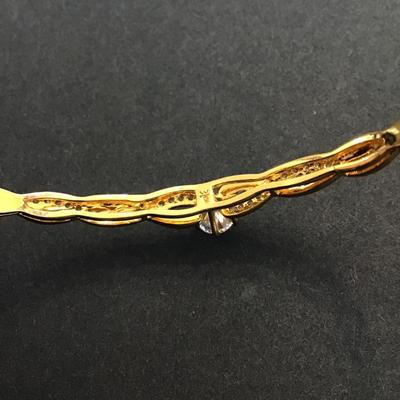 Beautiful, gold tone bracelet, Danbury , mint clear, rhinestones with my daughter saying on it