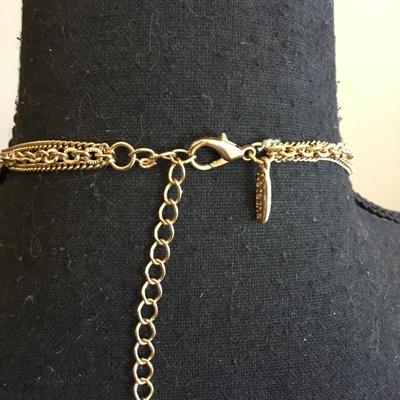 Natasha Beautiful gold tone, tassel fashion necklace