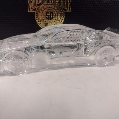 Sale Photo Thumbnail #1123: Dale Earnhardt Clear Etched Crystal Glass #3 Goodwrench Service NASCAR 1999 Monte Carlo with Box Not Original to this Car