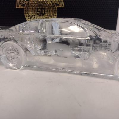 Sale Photo Thumbnail #1127: Dale Earnhardt Clear Etched Crystal Glass #3 Goodwrench Service NASCAR 1999 Monte Carlo with Box Not Original to this Car