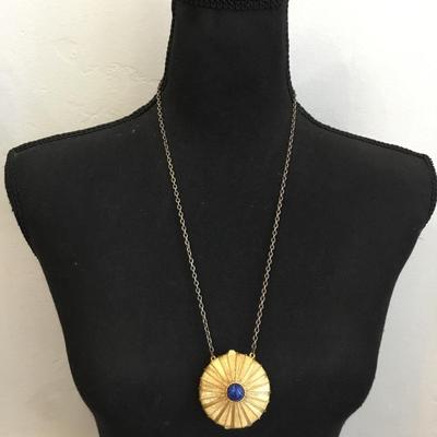 Vintage Estee Lauder, solid, perfume, locket, pendant, necklace