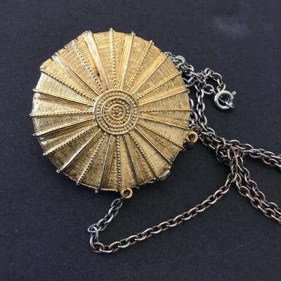 Vintage Estee Lauder, solid, perfume, locket, pendant, necklace