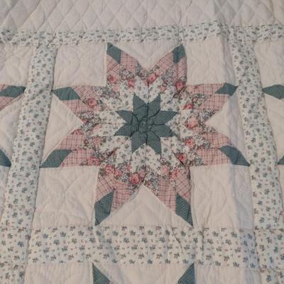 Queen Size Quilt/Coverlet with Two Pillow Shams- Approx 78" x 80"