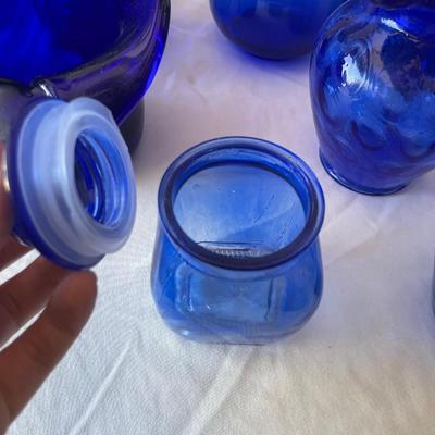 Sale Photo Thumbnail #255: Cobalt Blue Glass, Various pieces (Lot of 10)