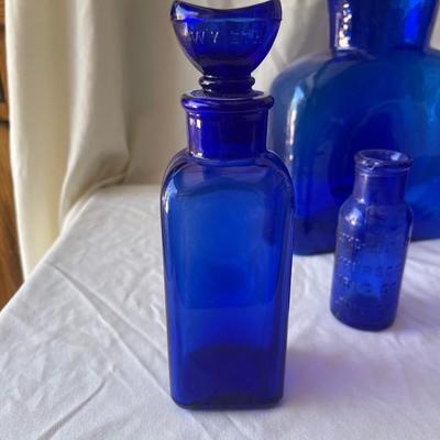 Sale Photo Thumbnail #253: Cobalt Blue Glass, Various pieces (Lot of 10)