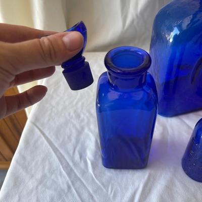 Sale Photo Thumbnail #254: Cobalt Blue Glass, Various pieces (Lot of 10)