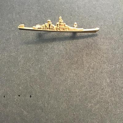 Gold tone, US destroyer, uniform pin