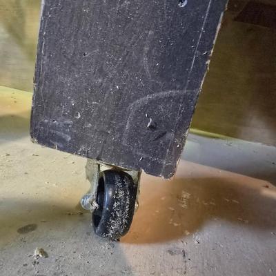 LOT 95C: Craftsman Router Table Mounted on Wood Cabinet with Tools