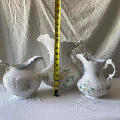 Sale Photo Thumbnail #275: Warwick China Pitchers (Set of 3)