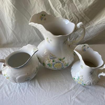 Sale Photo Thumbnail #272: Warwick China Pitchers (Set of 3)