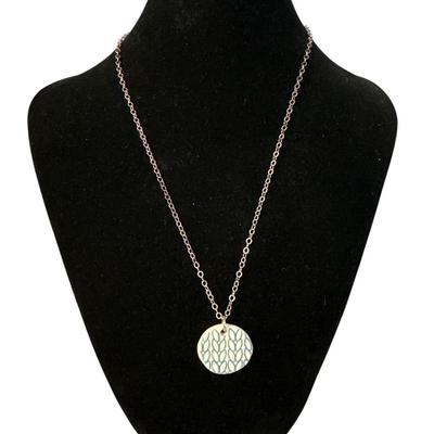 Sterling Silver Round Pendant Necklace