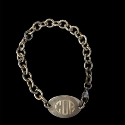 Sterling Silver Monogramed Bracelet