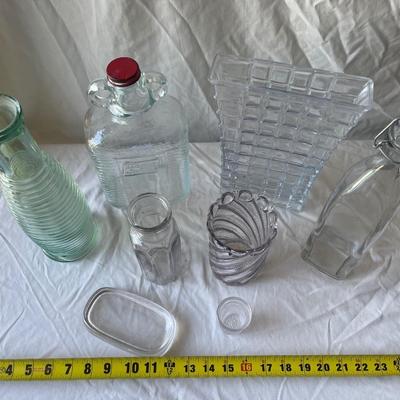 Sale Photo Thumbnail #301: Various Glass Vases and Containers (Lot of 8)