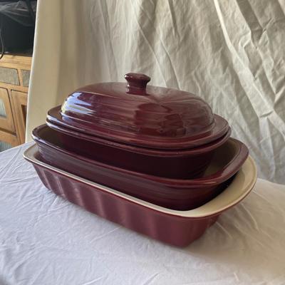 Sale Photo Thumbnail #304: Pampered Chef and Good Cook Baking Dishes (Set of 3 + 1 Lid)