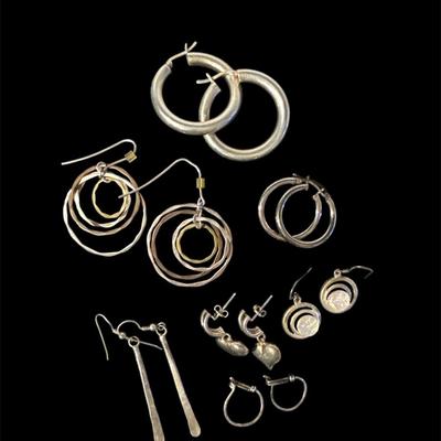 Lot of Sterling Silver Earrings