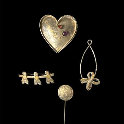 Lot Of Sterling Silver Pins