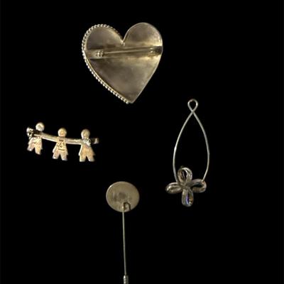 Lot Of Sterling Silver Pins