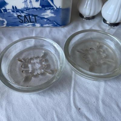 Sale Photo Thumbnail #355: Various Salt Containers, Shakers, and Coasters (Lot of 10)