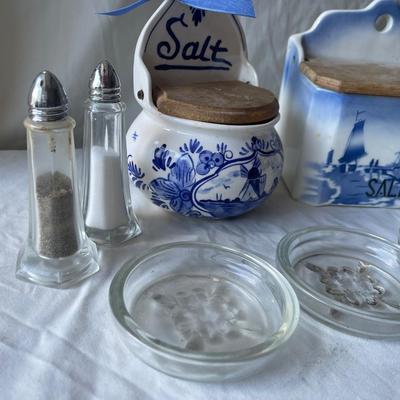 Sale Photo Thumbnail #356: Various Salt Containers, Shakers, and Coasters (Lot of 10)