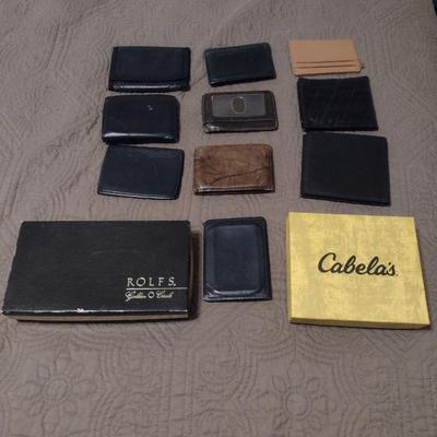 Collection of Men's Wallets- Assorted Makers- Most in Used Condition