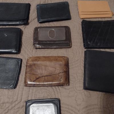 Collection of Men's Wallets- Assorted Makers- Most in Used Condition