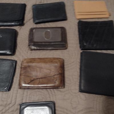 Collection of Men's Wallets- Assorted Makers- Most in Used Condition