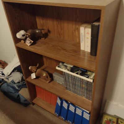Wood Finish Bookcase- Approx 29 3/4" x 1 1 3/4" x 47 1/4" Tall (No Contents)