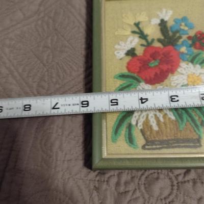 Pair of Needlepoint Pictures- Approx 5 1/2" x 7 1/2"