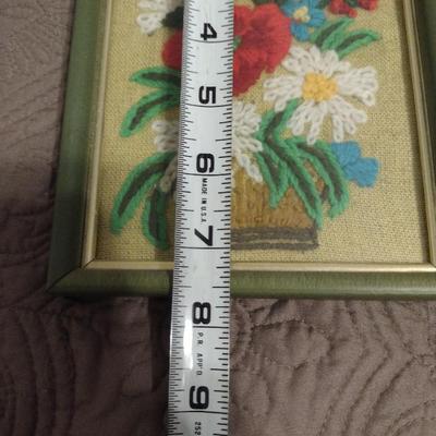Pair of Needlepoint Pictures- Approx 5 1/2" x 7 1/2"