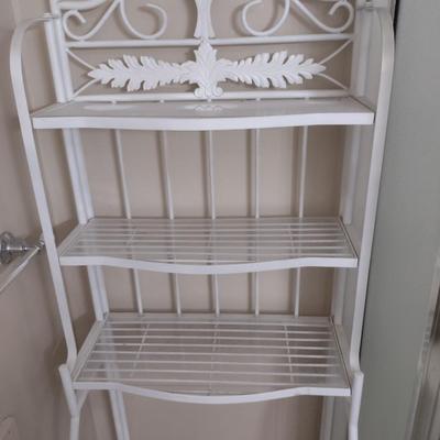 Metal Linen/Storage Shelf- Approx 24" x 11 3/4" x 68" Tall