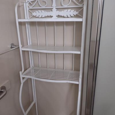 Metal Linen/Storage Shelf- Approx 24" x 11 3/4" x 68" Tall