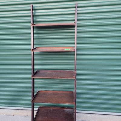Sale Photo Thumbnail #474: 62" tall, bottom shelf is 15" deep and top shelf is 5.5" deep. Does come apart in t b e middle for transport. Good looking and functional unit.