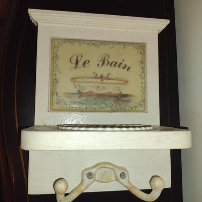 Wall Mounted Soap Holder with Towel Hook